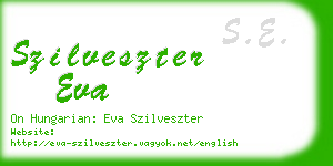 szilveszter eva business card